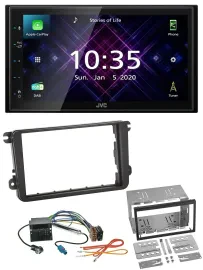 JVC DAB 2DIN MP3 Bluetooth USB Autoradio für VW Sharan ab 10 Tiguan ab 07 Touran