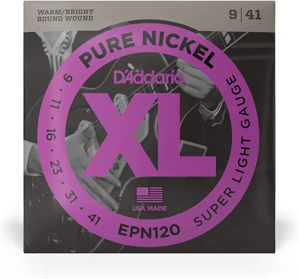 Струны для электрогитары D'Addario EPN120 XL PURE NICKEL 9-41