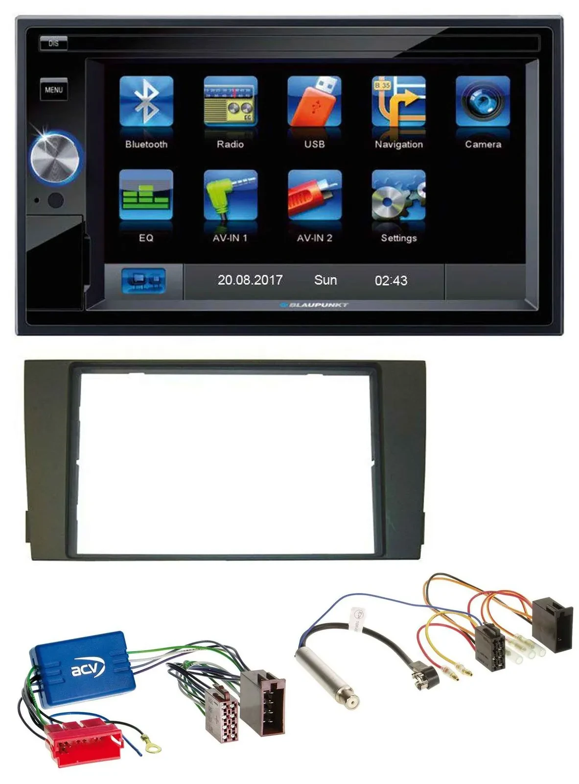 Blaupunkt SD Bluetooth 2DIN MP3 USB AUX Autoradio für Audi A6 C5 01-05 Aktivsyst