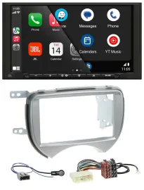 JBL USB 2DIN MP3 Bluetooth AUX Autoradio für Nissan Micra 2010-2013 silber