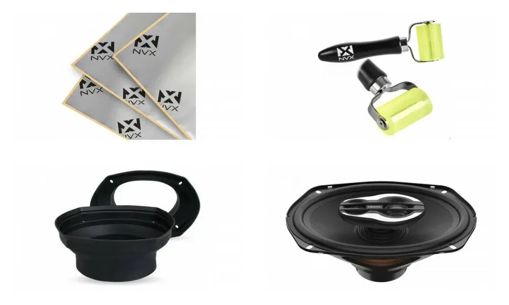Hertz SX690NEO 6x9" Car Speakers+NVX Baffles+Sound Deadening Kit
