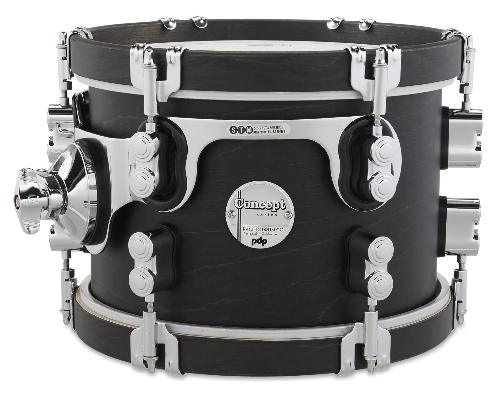 Том-том Pdp By Dw Concept Classic 10" x 7", Ebony Hoops (PDCC0710STEE)