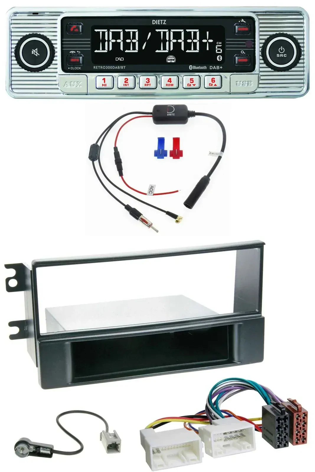 Dietz DAB USB MP3 Bluetooth Autoradio für Kia Sportage II 08-10 neue Verkabelung