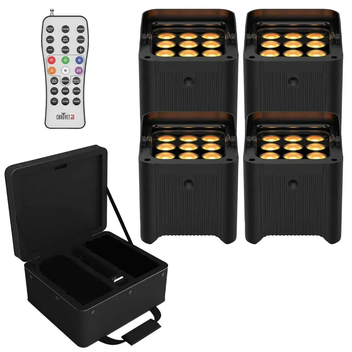 Светодиодный прибор Chauvet Freedom Par Q9 X4 RGBA с чехлом (4 штуки)