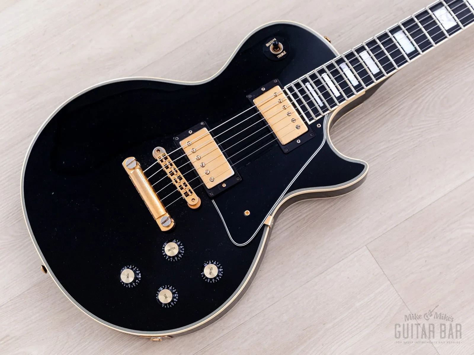 1977 Gibson Les Paul Custom Black Beauty Vintage Guitar w/ T-Tops, Case
