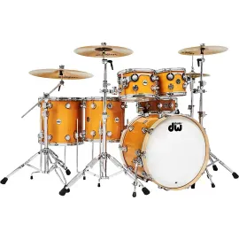Ударная установка акустическая DW Collector's Series Santa Monica Shell Pack (набор, 6 шт.) 22x16, 10x8, 12x8, 14x14, 16x16, 14x5, цвет Butterscotch, фурнитура хром