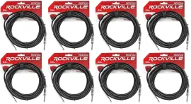 Инструментальный кабель Rockville RCGT20B Black 6.1 м (8 штук)