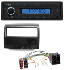 VDO AUX 1DIN MP3 USB Autoradio für Fiat Ducato 2011-2021 piano schwarz