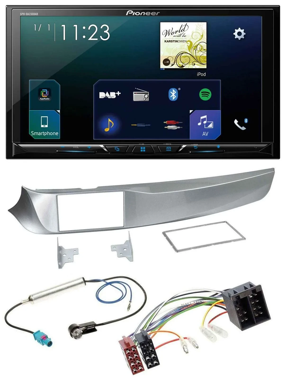 Автомагнитола для Alfa Giulietta Pioneer 2-DIN DAB, Bluetooth, USB, MP3 (2010–2013)