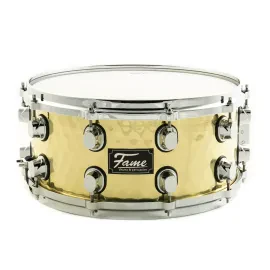 FSB-65 Hammered Brass Snare Drum 14"x6.5" Profi Qualität 10 Stimmschrauben Gold