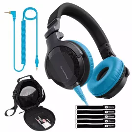 Наушники проводные Pioneer HDJ-CUE1 Blue с аксессуарами