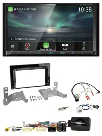 Автомагнитола Kenwood 2 DIN Bluetooth USB DAB TMC навигация, поддержка управления с руля, для Toyota Aygo AB7 (с 2022)