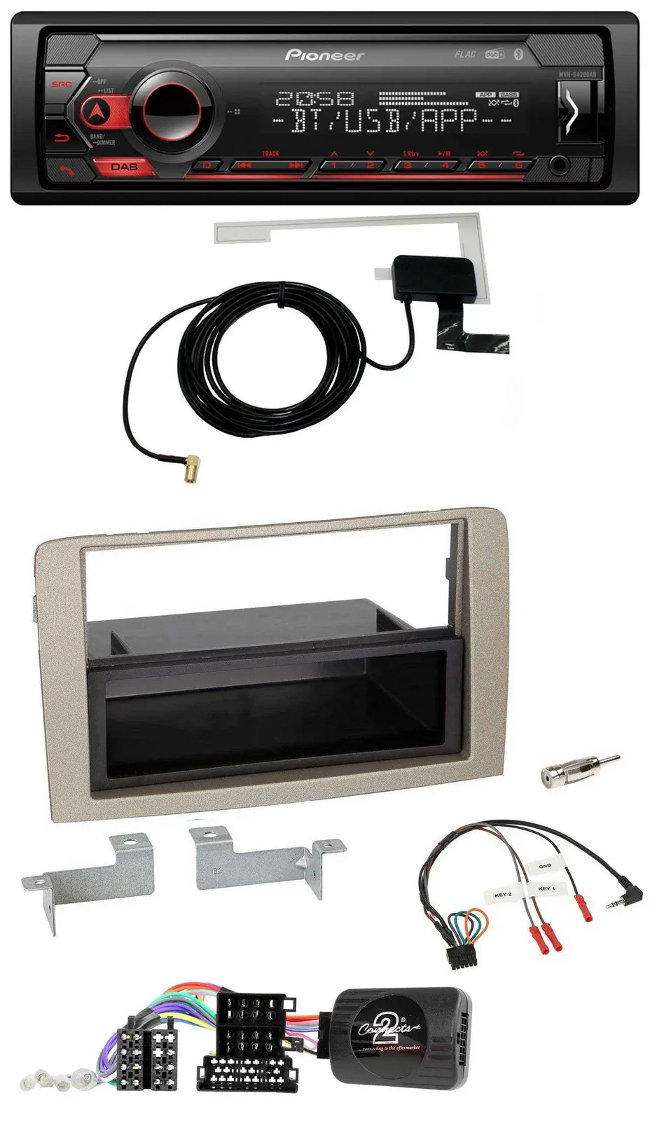 Pioneer DAB USB Lenkrad Bluetooth Autoradio für Lancia Musa 2004-2012