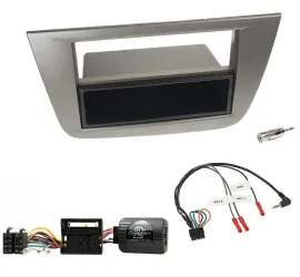 Radioset Lenkradadapter DIN Autoradio für Seat Toledo Altea 2004-2009 anthrazit