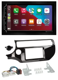 ESX 2DIN DAB USB MP3 Bluetooth Autoradio für Kia Rio UB ab 15 piano-schwarz