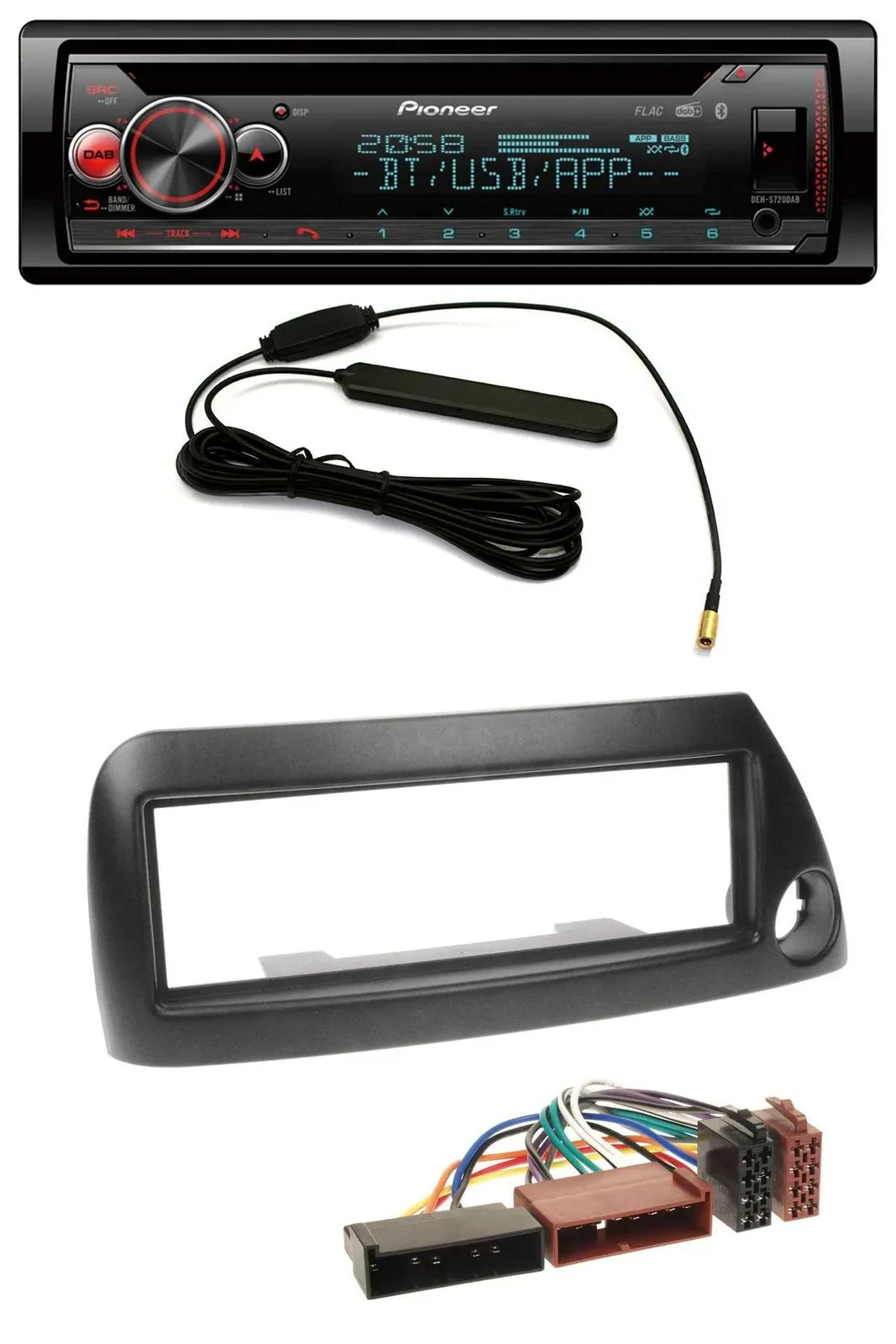 Автомагнитола для Ford Ka (до 2008) Pioneer USB DAB MP3 Bluetooth CD черный