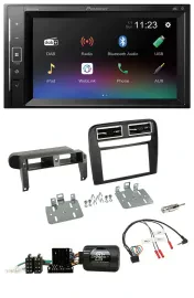Pioneer DAB Lenkrad 2DIN Bluetooth USB Autoradio für Fiat Grande Punto 06-09 sch