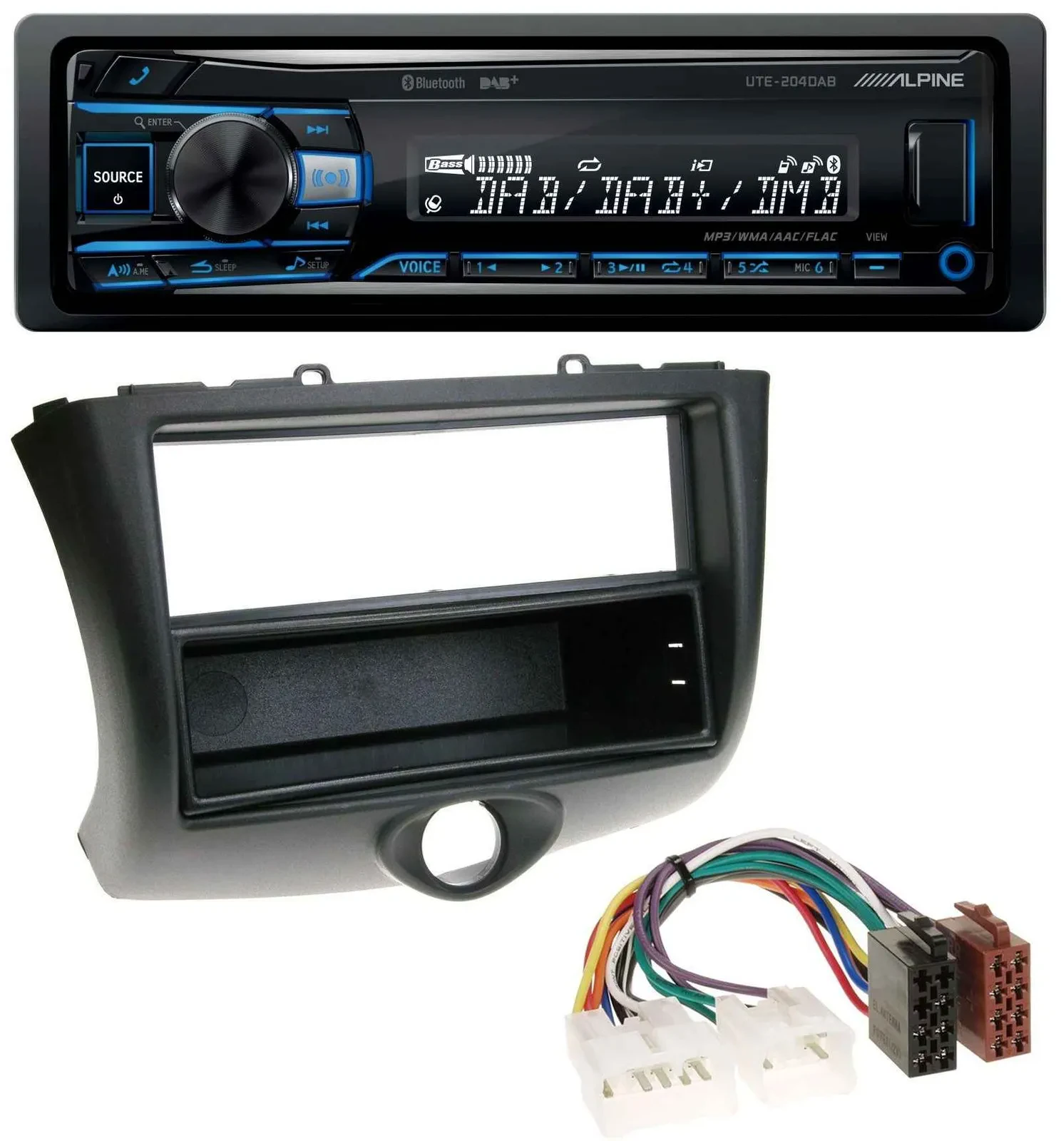 Alpine USB Bluetooth DAB MP3 Autoradio für Toyota Yaris (2003-2006)