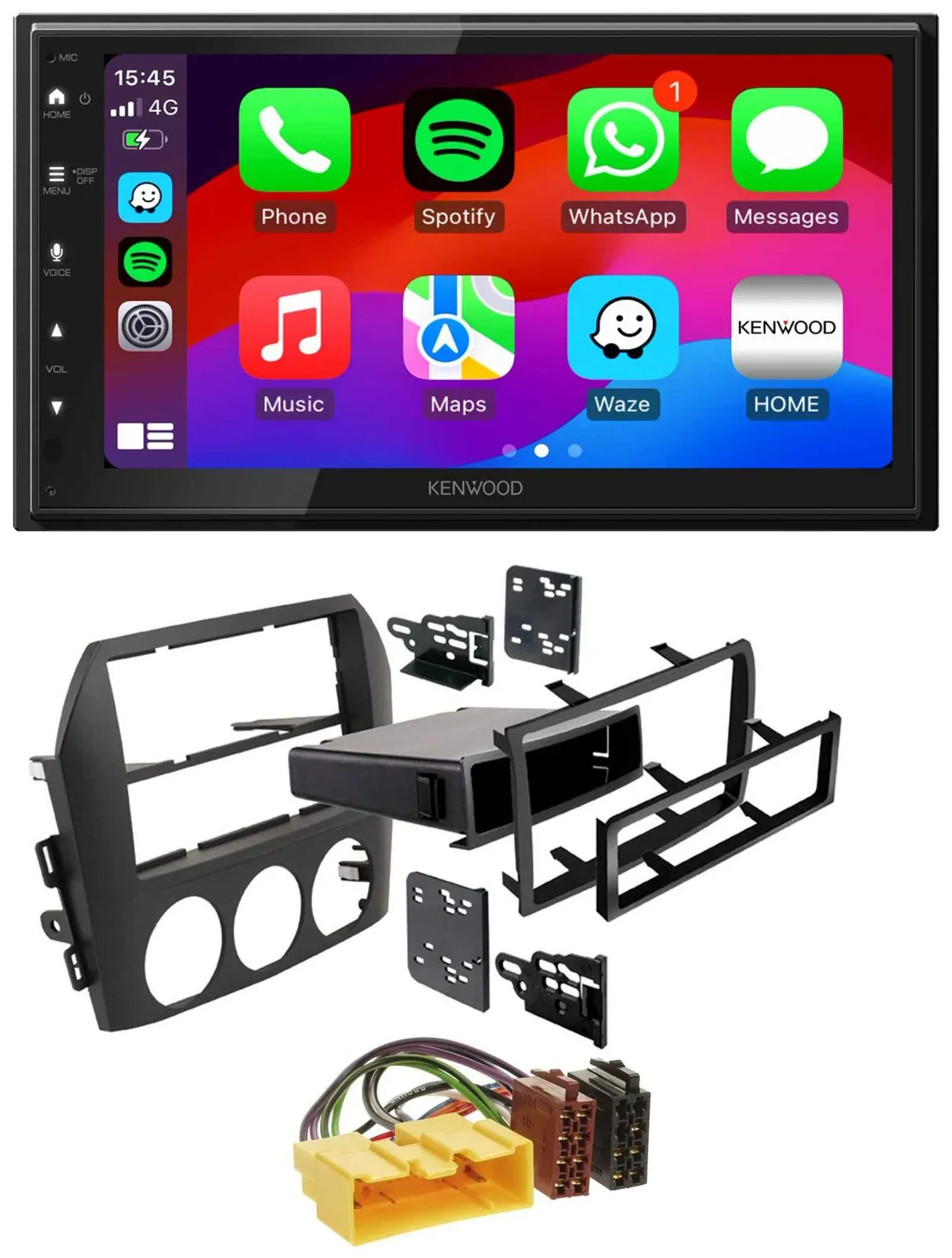 Kenwood MP3 USB DAB 2DIN Bluetooth Autoradio für Mazda MX 5 NC 2005-2008