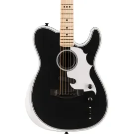 Fender Jack White Triplesonic Acoustasonic A/E Guitar, Satin Arctic White/Black