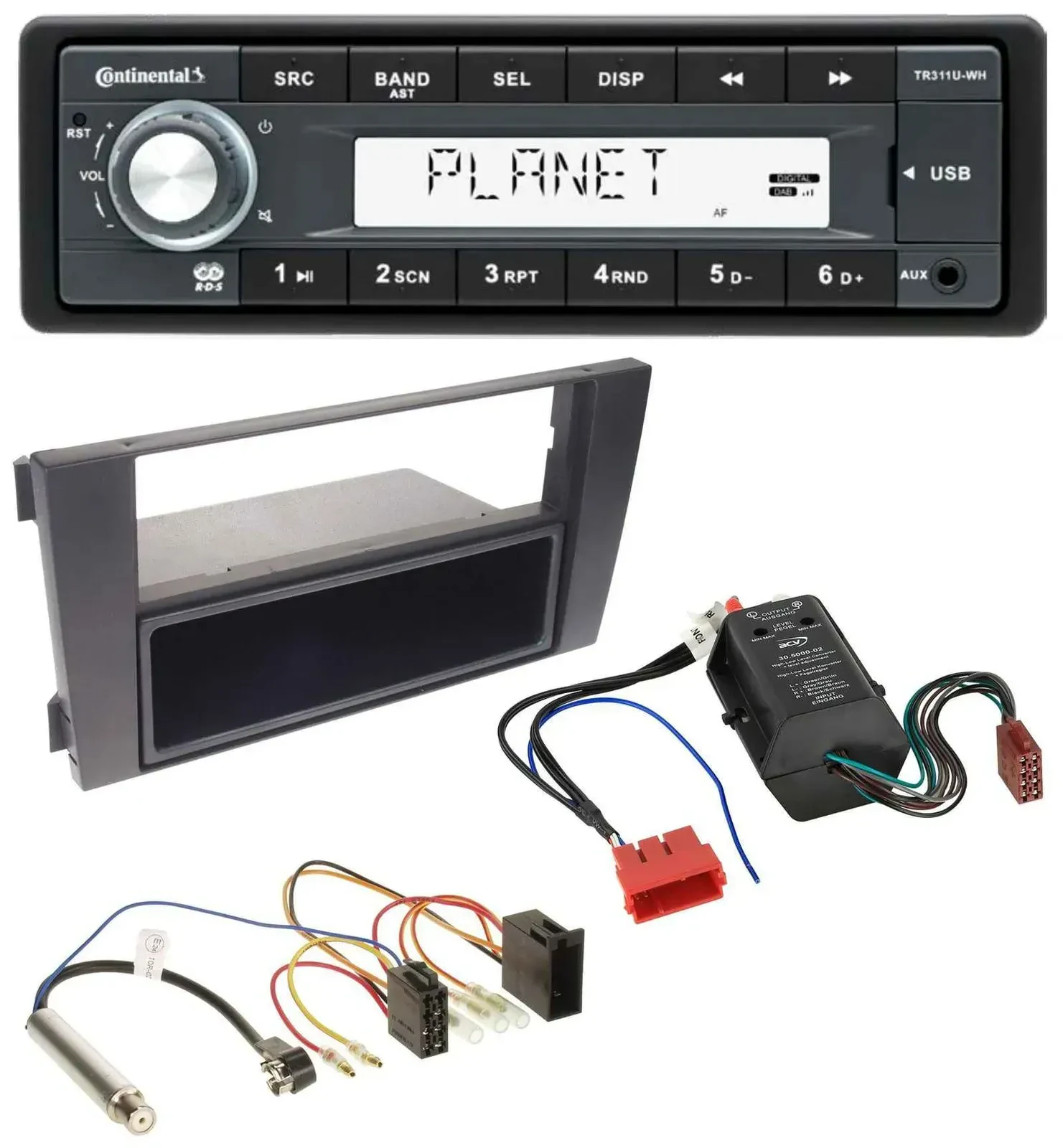 Continental USB MP3 AUX 1DIN Autoradio für Audi A6 01-05 C5 Symphony Bose Aktivs