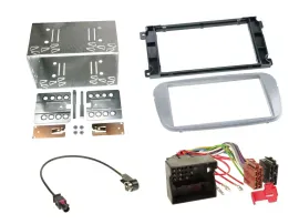 Einbauset Doppel DIN Autoradio für Ford Galaxy C-Max Focus ab 2007 Profi silber