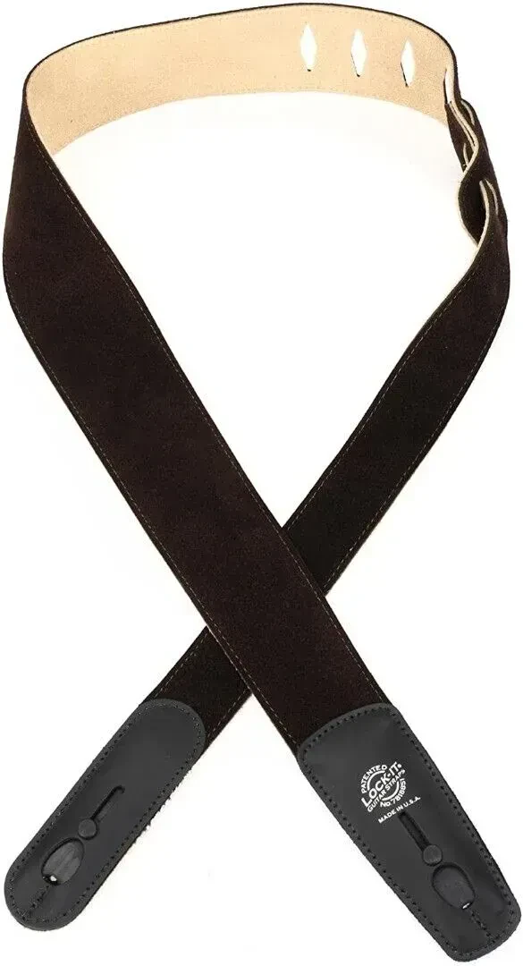 Ремень для гитары Henry Heller LIS-202S275-CHC Lock-It Chocolate Suede
