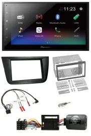 Автомагнитола Pioneer 2DIN, DAB, Bluetooth, USB, совместима с кнопками на руле, для Seat Altea/Toledo, чёрная