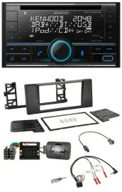 Kenwood CD 2DIN DAB USB Lenkrad Bluetooth Autoradio für BMW 5er E39 01-03 Quadlo