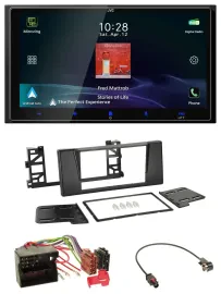 JVC USB Bluetooth 2DIN DAB MP3 Autoradio für BMW 5er E39 X5 Quadlock