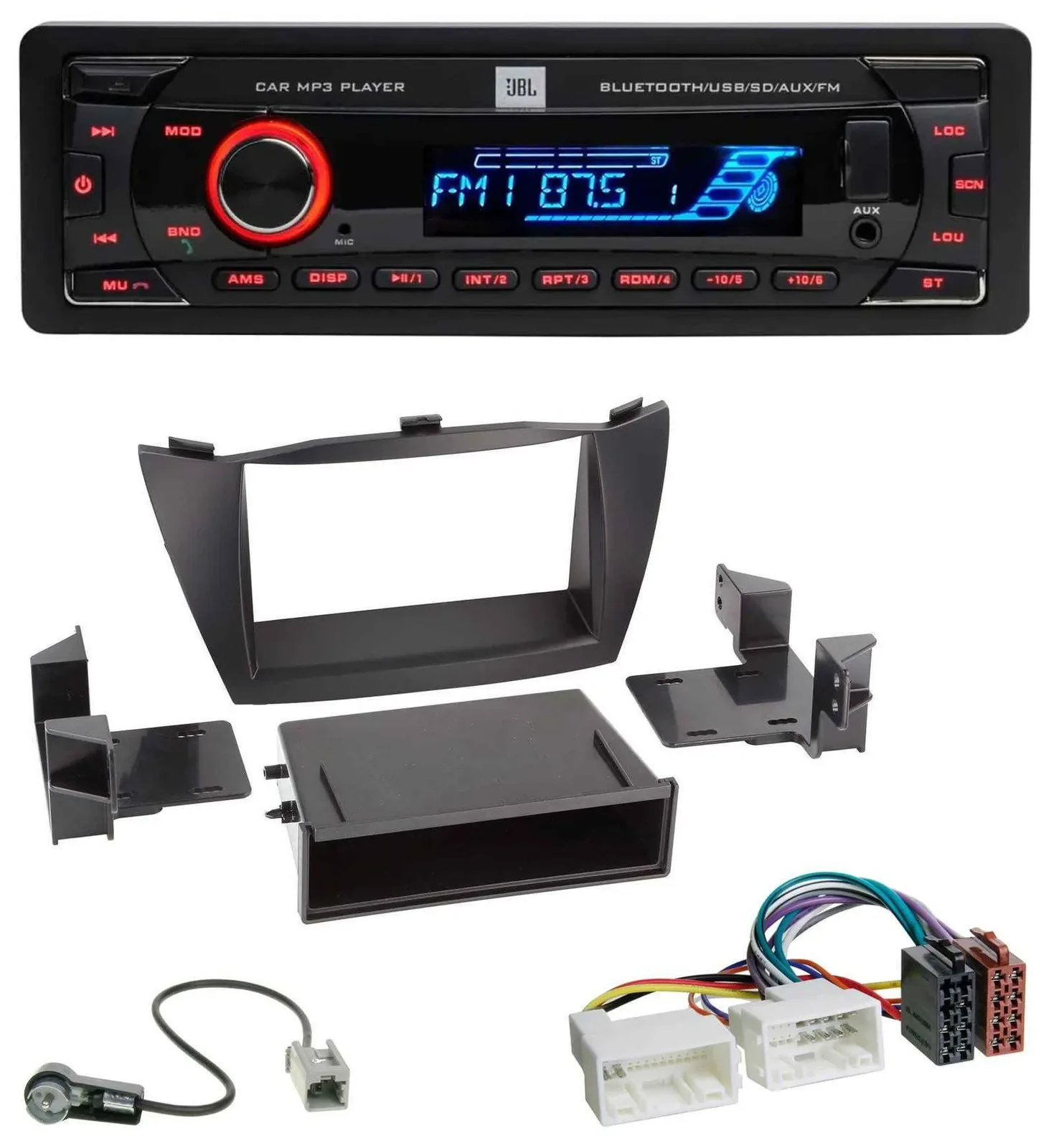 JBL AUX MP3 USB Bluetooth SD Autoradio für Hyundai ix35 (LM, 2010-2013)