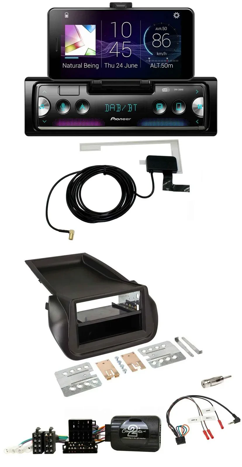 Автомагнитола для FIAT Fiorino (с 2008) Pioneer DAB, Bluetooth, USB