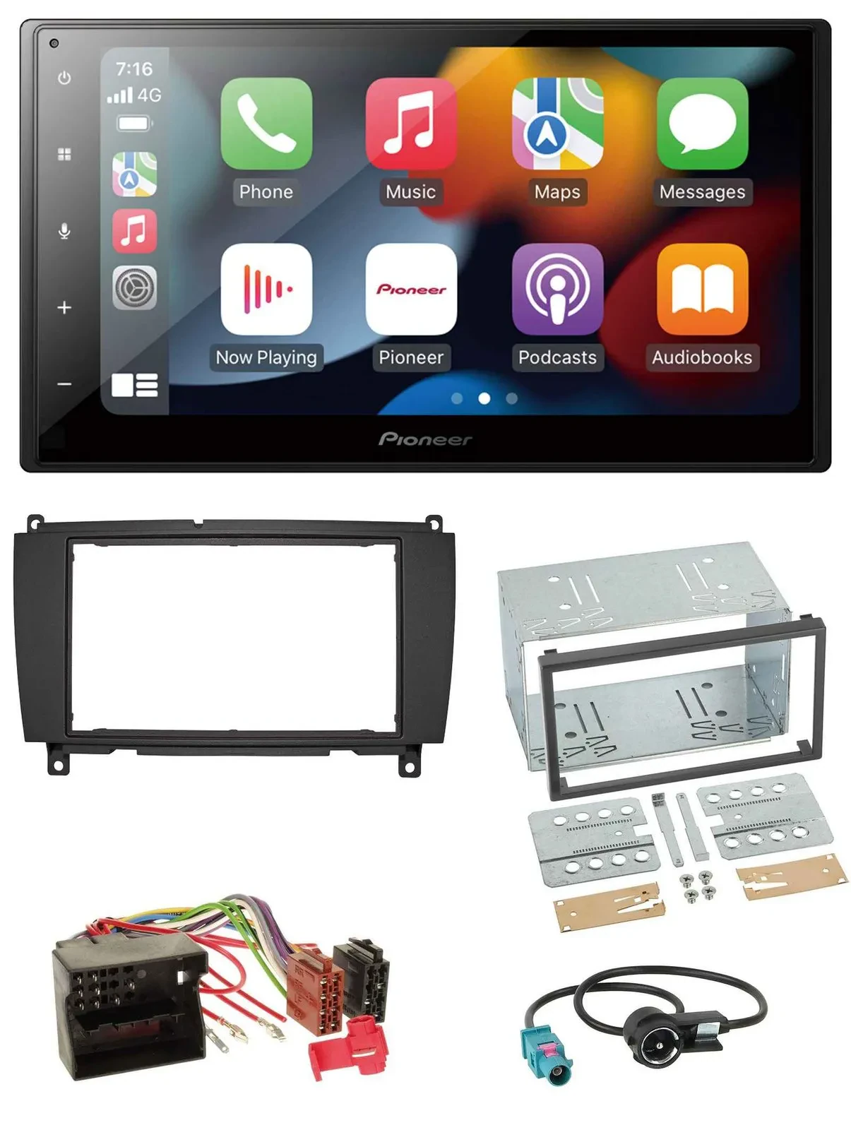 Pioneer DAB Bluetooth 2DIN USB MP3 Autoradio für Mercedes CLK C209 A209 04-10