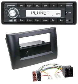Continental MP3 AUX USB DAB 1DIN Autoradio für Fiat Stilo 192 01-08 Ablagefach