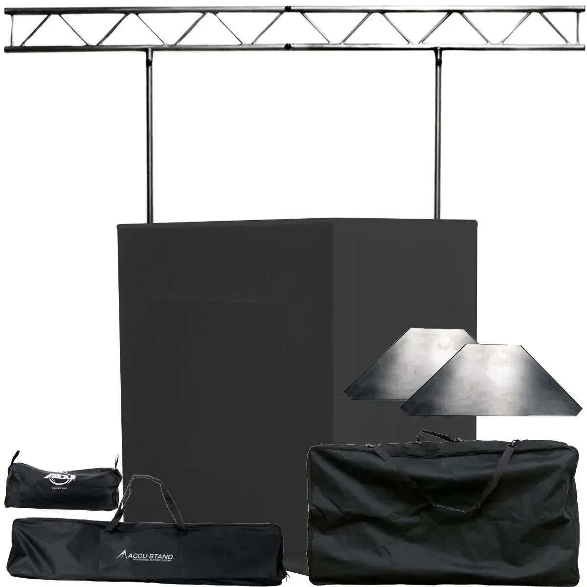 DJ-стойка Eliminator Lighting Pro Event Table 2, портативная, с фасадом и полками (набор), черный