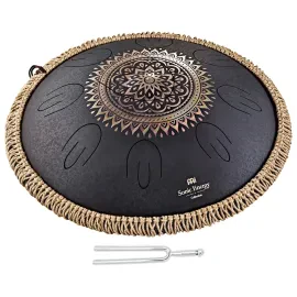 MEINL Sonic Energy OSTD1BKE Steel Tongue Drum mit keepdrum Stimmgabel