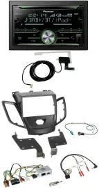 Автомагнитола 2DIN Pioneer CD/USB/Bluetooth/DAB для Ford Fiesta 2010–2017, черный, поддержка кнопок на руле