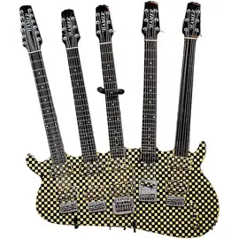 Статуэтка Hal Leonard Rick Nielsen 5-Neck Checkered Model Miniature Guitar Replica