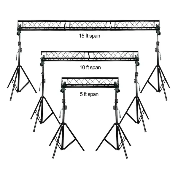 15' Wide Crank Triangular Trussing Mobile DJ Lighting Truss System Triangle i...