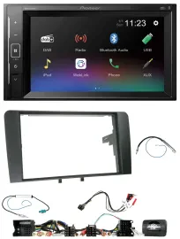 Pioneer DAB Lenkrad 2DIN Bluetooth USB Autoradio für Audi A3 8P 2003-2012 Aktivs