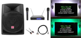 Rockville 12" Powered Karaoke Machine/System w/LED's+(2) Wireless Microphones