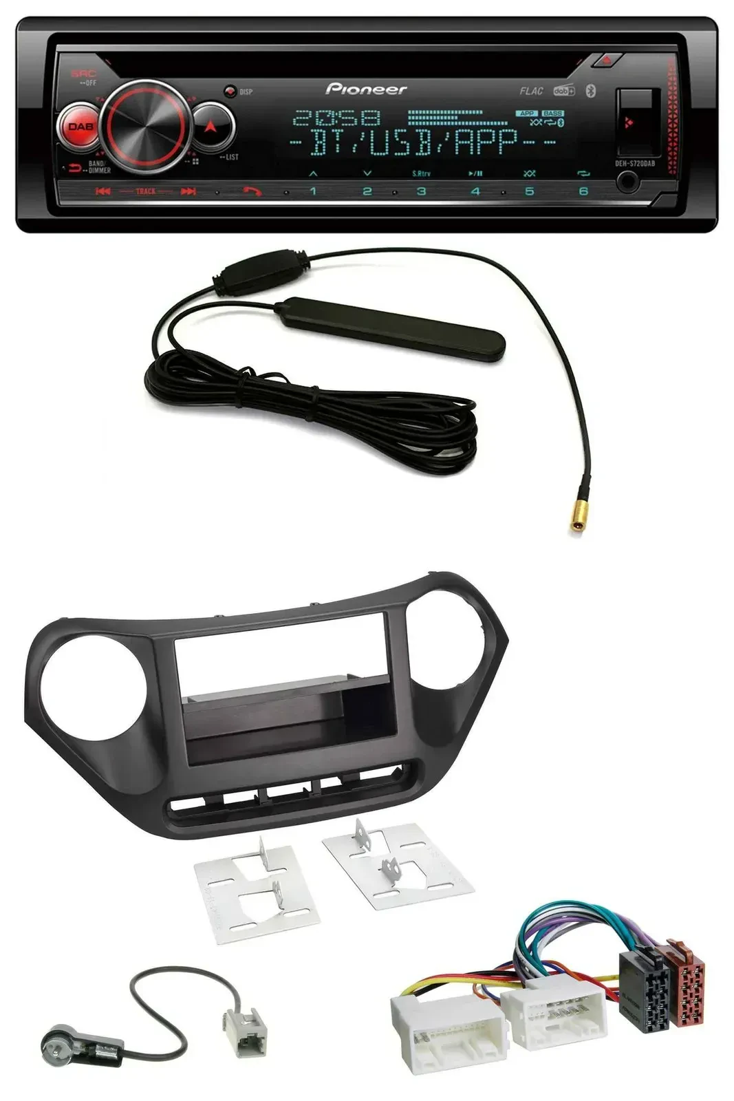 Автомагнитола Pioneer USB DAB MP3 Bluetooth CD для Hyundai i10 (с 2013)