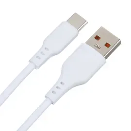 00-00018565 Кабель GP01T USB (m)-Type-C (m) 1.0м 2.4A, ПВХ, белый, GoPower