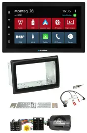 Автомагнитола Blaupunkt 2 DIN, Bluetooth, DAB, USB для Renault Megane II (2005–20)