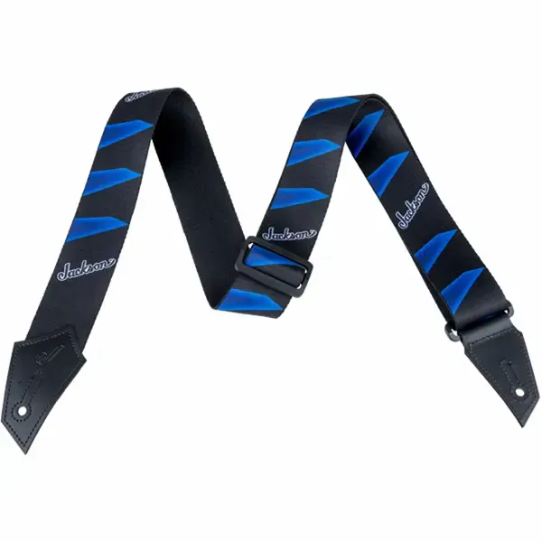 Ремень для гитары Jackson Strap with Headstock Pattern Black/Blue