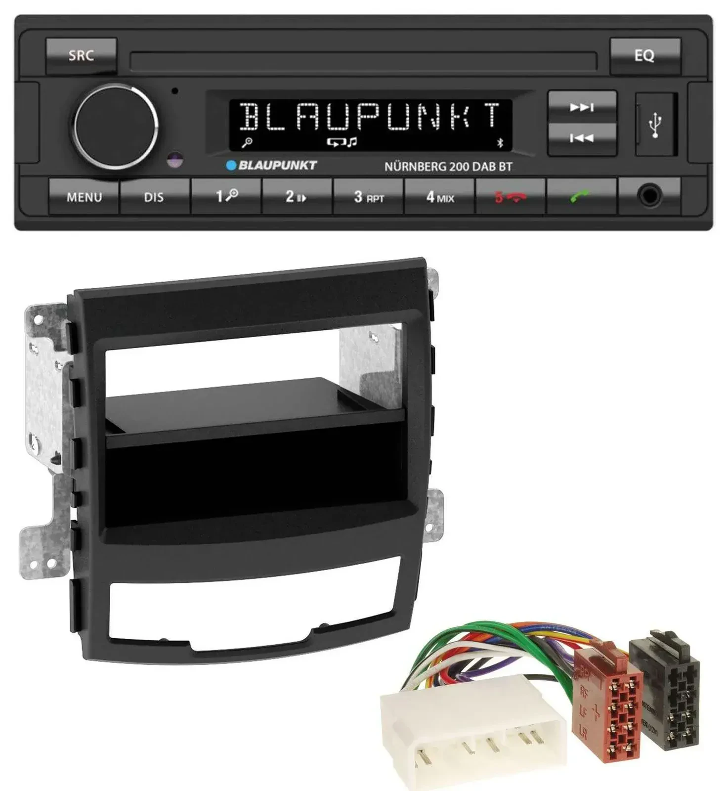 Blaupunkt USB DAB MP3 Bluetooth Autoradio für SsangYong Korando CK 2010-2013