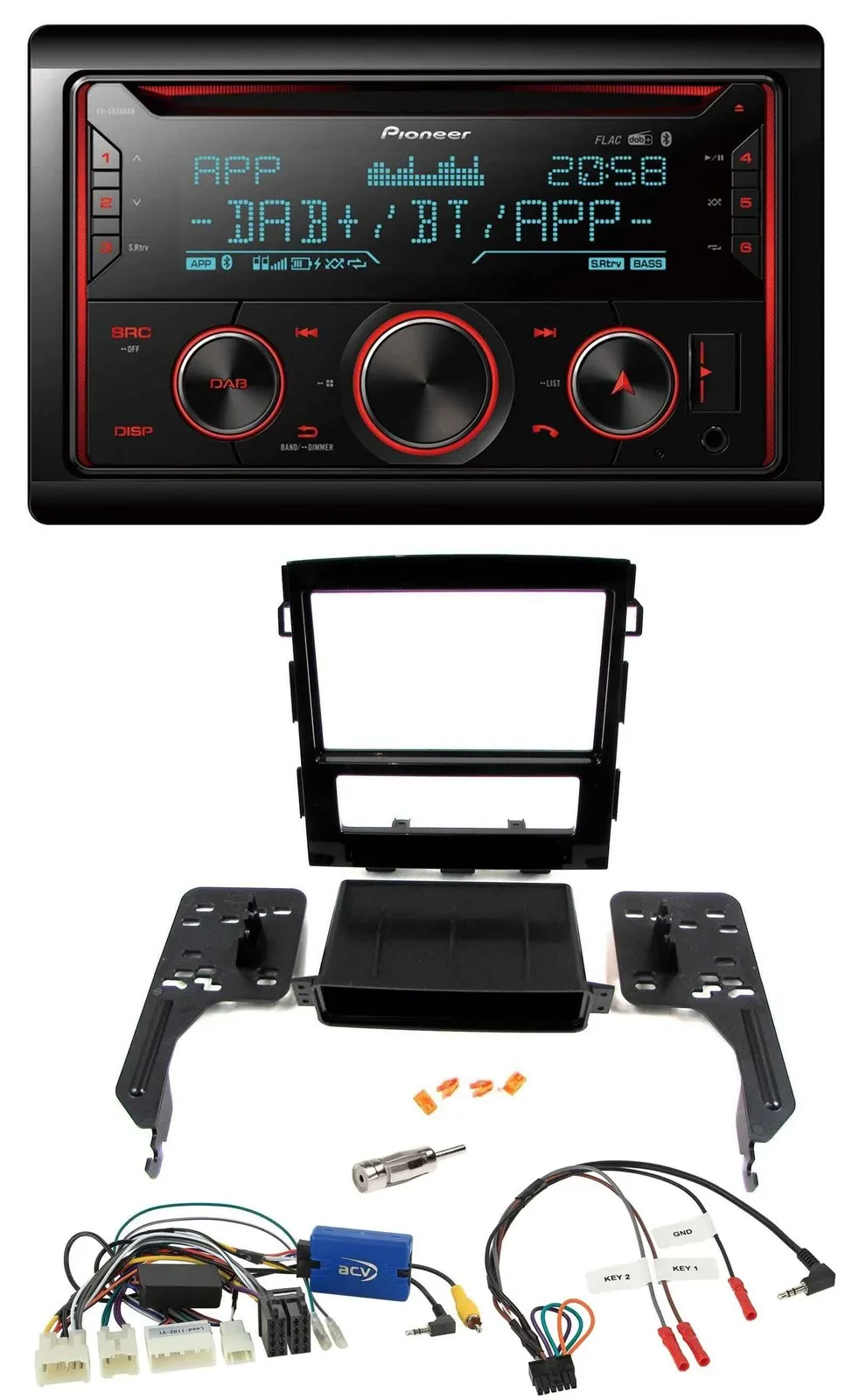 Автомагнитола Pioneer 2-DIN DAB Bluetooth USB CD для Subaru Impreza (с управлением на руле, с 2018)