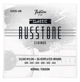 Russtone CCS28-43N - Струны для классической гитары, Серия: Clear Nylon, Обмотка: посеребрёная, Натяжение: среднее, Калибр: 28-32-40-30-35-43.