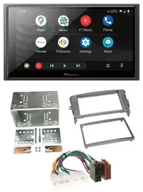 Автомагнитола для Toyota Auris (2007–2012) Pioneer 2DIN, DAB, USB, Bluetooth, MP3, антрацит