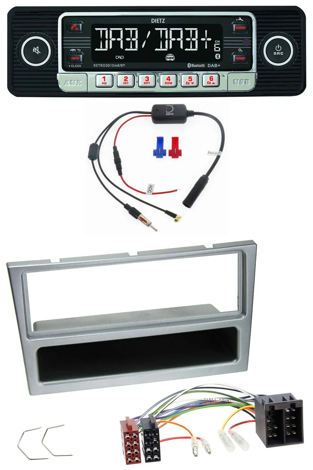 Автомагнитола Dietz MP3 DAB Bluetooth USB для Opel Combo C, Corsa C, Meriva, Tigra (2000)